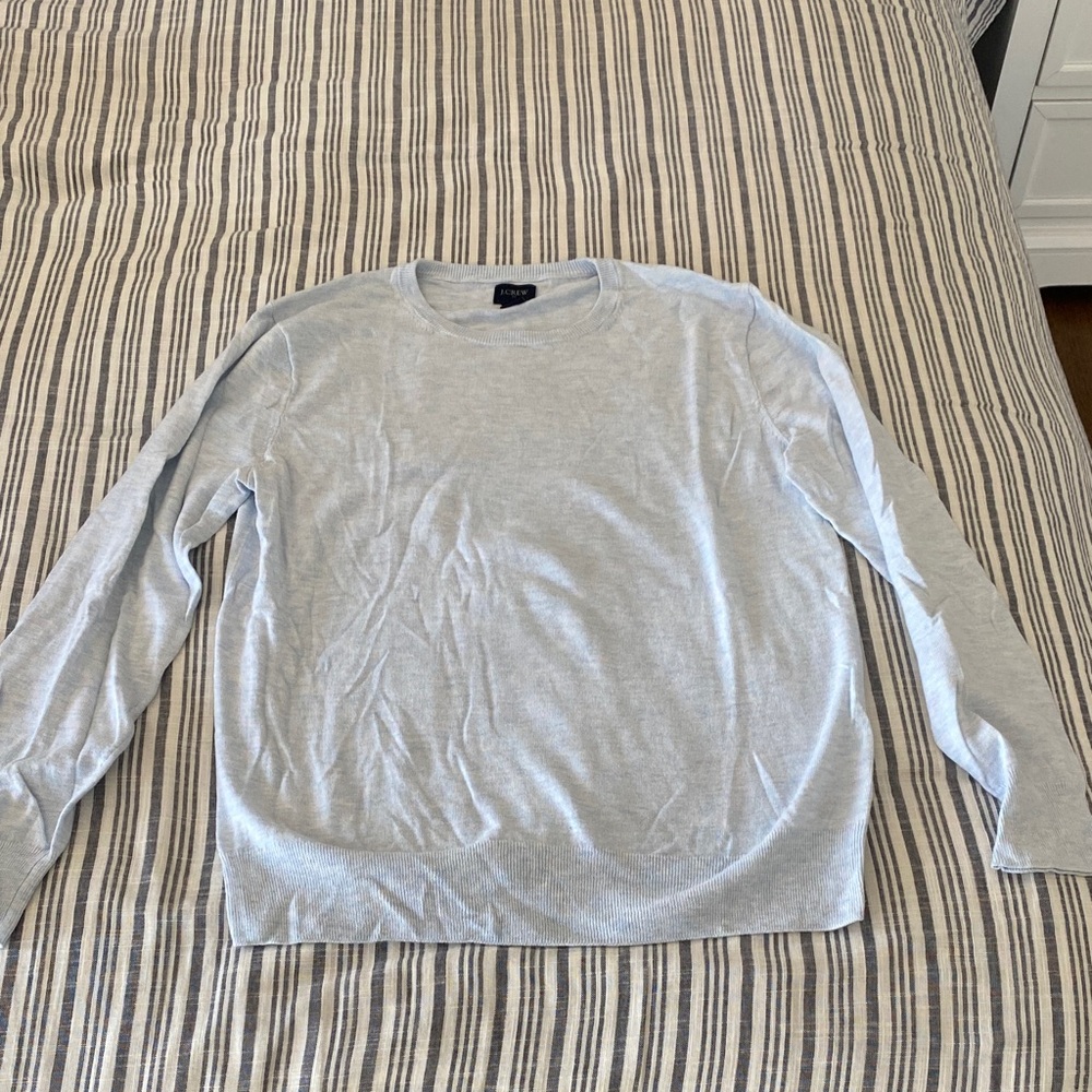 J. Crew Women's Soft Blue Crewneck Sweater